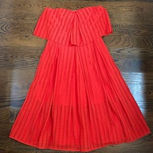 SAYLOR Strapless Red Dress